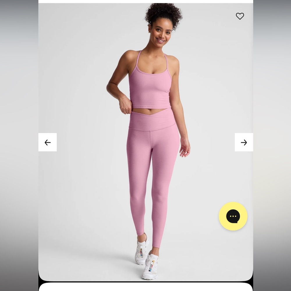 Beyond Yoga Spacedye At Your Leisure Legging in Pink Haze Heather